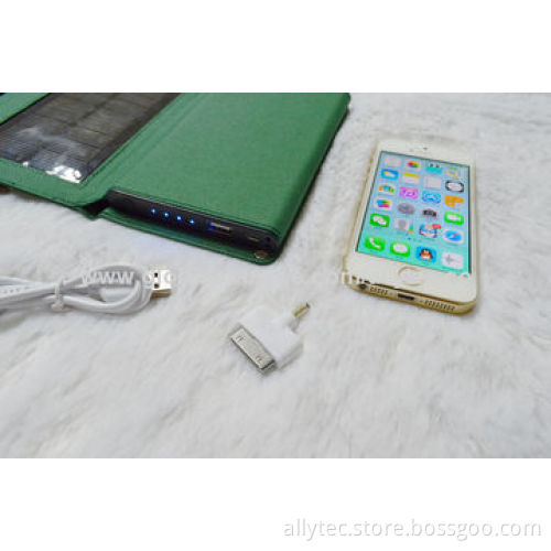 8,000mAh Folding Solar Mobile Phone Charger with LED Flashlight